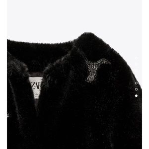 Brand new Zara fur embellished jacket